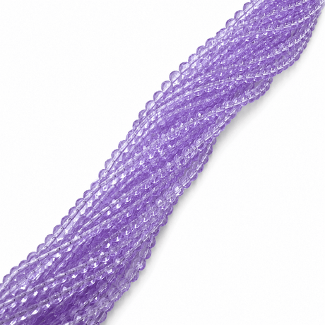 Transparente Glasperler – Lilla, Runde (4mm) - Uniq Perler - 123595