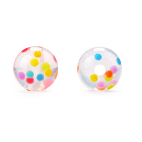 Transparent Silicone Beads – Patterned (9mm) 8 pcs - Uniq Perler - 115519