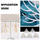 Trekantet Mellemled/Vedhæng, Stål, (16x18mm, 6 stk) - Uniq Perler - 111788