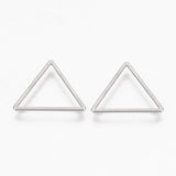 Trekantet Mellemled/Vedhæng, Stål, (16x18mm, 6 stk) - Uniq Perler - 111788