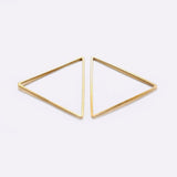 Trekants Mellemled Eller Vedhæng, 18K Forgyldt Messing, 17x20mm,(6 stk) - Uniq Perler - 600848