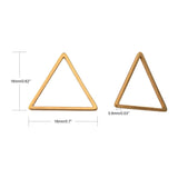 Trekants Mellemled/Vedhæng, Forgyldt Stål, (16x18mm, 6 stk) - Uniq Perler - 111787