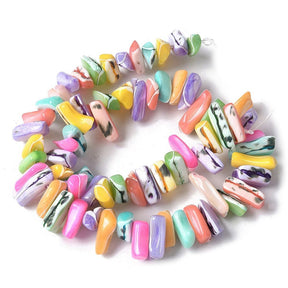 Trochus Muschel Perlen Nugget (9 - 21mm) - Uniq Perler - 115546