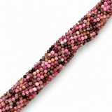 Turmalin Perler – Blommelilla, Facetterede (2mm) - Uniq Perler - 125611