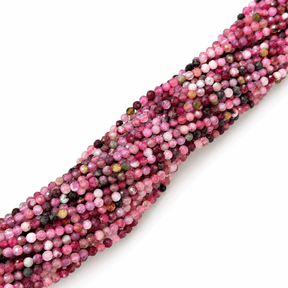 Turmalin Perler – Blommelilla, Facetteret (3mm) - Uniq Perler - 112920