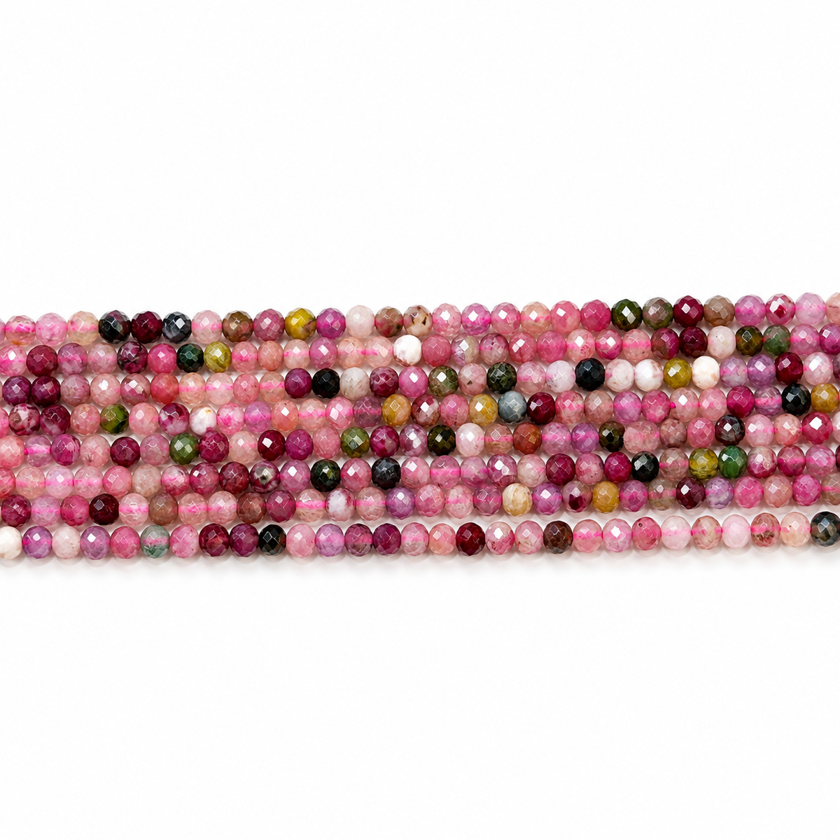 Turmalin Perler – Blommelilla, Facetteret (3mm) - Uniq Perler - 112920