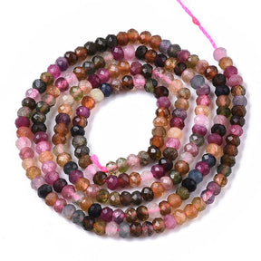 Turmalin Perlen – Facettiert (3x2mm) - Uniq Perler - 1111490271
