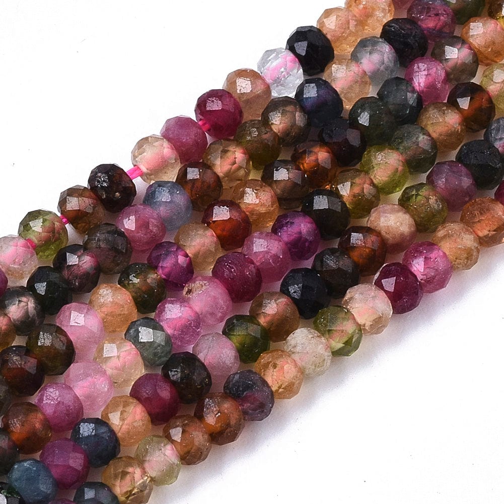 Turmalin Perler – Facetteret (3x2mm) - Uniq Perler - 1111490271