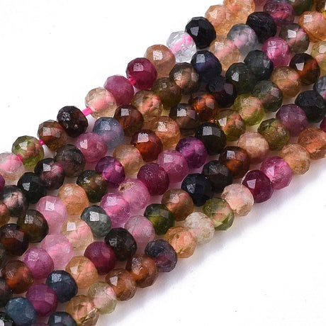 Turmalin Perler – Facetteret (3x2mm) - Uniq Perler - 1111490271