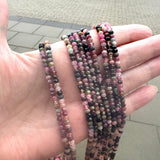 Turmalin Perler – Farve Mix, Facetteret Rondel (4 - 4,5x3,5mm) - Uniq Perler - 0001489623