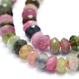 Turmalin Perler – Farve Mix, Facetteret Rondel (4 - 4,5x3,5mm) - Uniq Perler - 0001489623