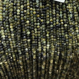Turmalin Perler – Grøn, Facetteret (3mm) - Uniq Perler - 114319