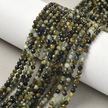 Turmalin Perler – Grøn, Facetteret (3mm) - Uniq Perler - 114319