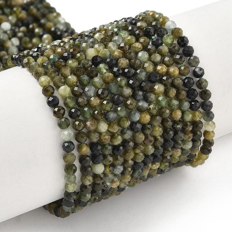 Turmalin Perler – Grøn, Facetteret (3mm) - Uniq Perler - 114319