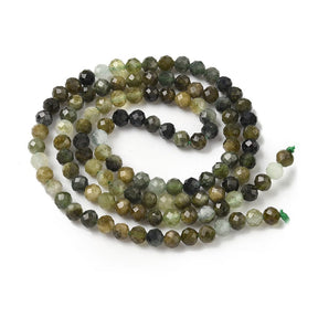 Tourmaline Beads – Green, Faceted (3mm) - Uniq Perler - 114319