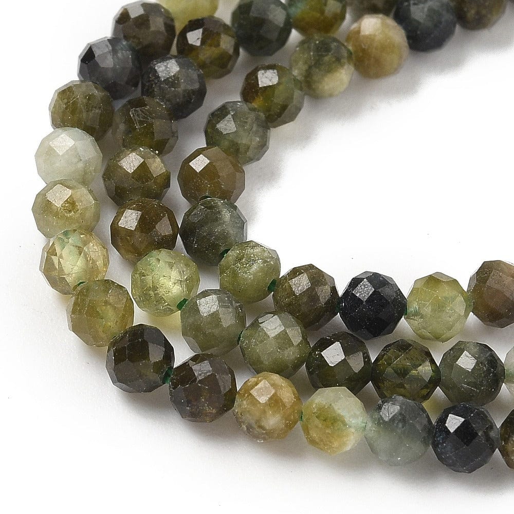 Turmalin Perler – Grøn, Facetteret (3mm) - Uniq Perler - 114319