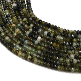 Turmalin Perler – Grøn, Facetteret Rondel (3x2mm) - Uniq Perler - 