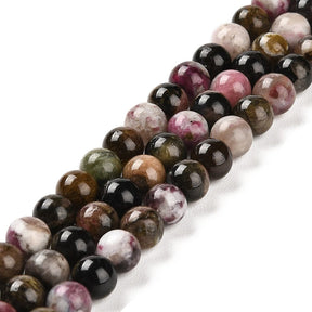 Turmalin Perlen – Dunkle Nuancen, Rund (5,5 - 7mm) - Uniq Perler - 114694