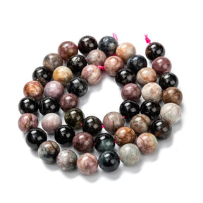 Turmalin Perlen – Dunkle Nuancen, Rund (8mm) - Uniq Perler - 115081