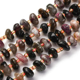 Turmalin Rondel Perler på Streng – Natursten (6x12mm) - Uniq Perler - 