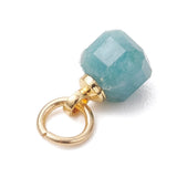 Tourmaline Pendant – Faceted, Color Mix, Gold-plated Steel (8.5x5.5mm) 10 pcs. - Uniq Perler - 