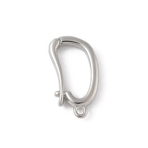 Twist Clasp - Long-lasting Platinum Colored (16x9x3mm) - Uniq Perler - 115931