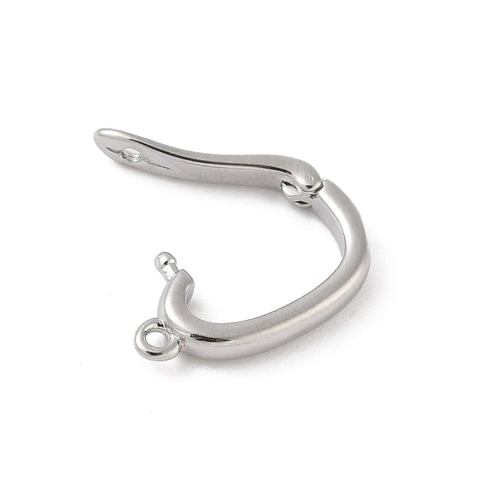 Tvist Lås - Langtidsholdbar Platin Farvet (16x9x3mm) - Uniq Perler - 115931