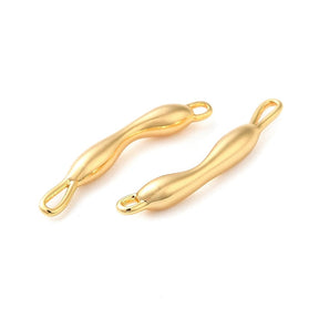 Zwischenstück, 18K Vergoldet, 20x4x3mm - Uniq Perler - 3747273