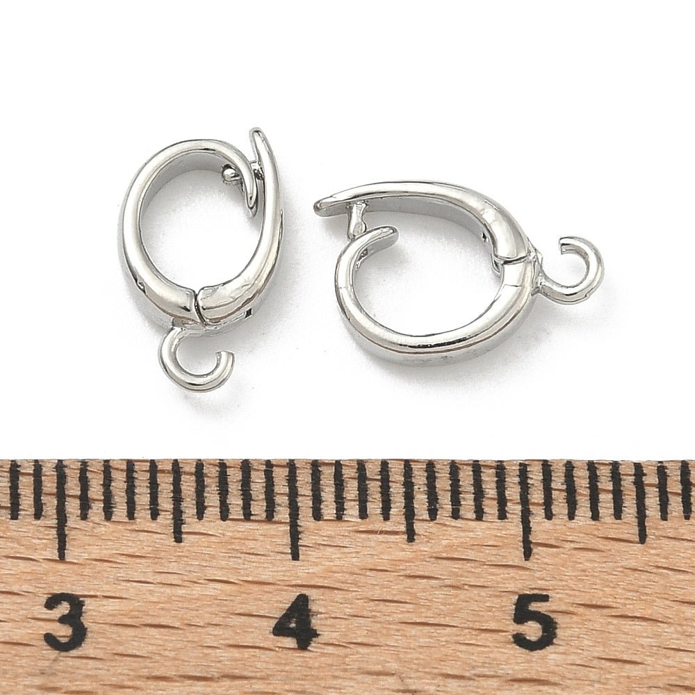 Twister Lås – Langtidsholdbar Platinbelagt Messing (12x3x8mm) - Uniq Perler - 119101