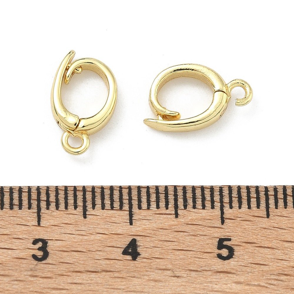 Twister Låse – Langtidsholdbar 18K Forgyldt Messing (12x3x8mm) - Uniq Perler - 119102