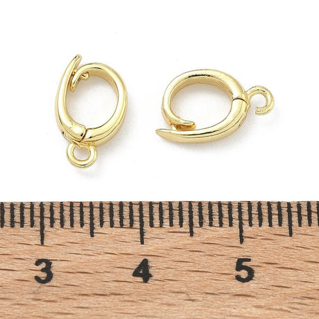 Twister Låse – Langtidsholdbar 18K Forgyldt Messing (12x3x8mm) - Uniq Perler - 119102