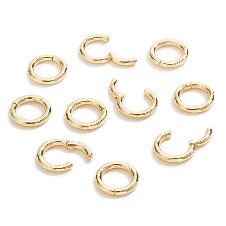 Twister Lås i Messing – 18K Forgyldt (14mm, 1 stk) - Uniq Perler - 116175