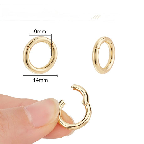 Twister Lås i Messing – 18K Forgyldt (14mm, 1 stk) - Uniq Perler - 116175