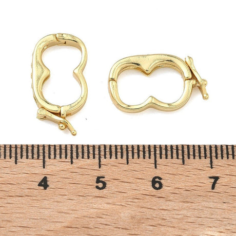 Twister Lås/Fold over Lås– Zirkonia Forgyldt (18.5mm) - Uniq Perler - 117628