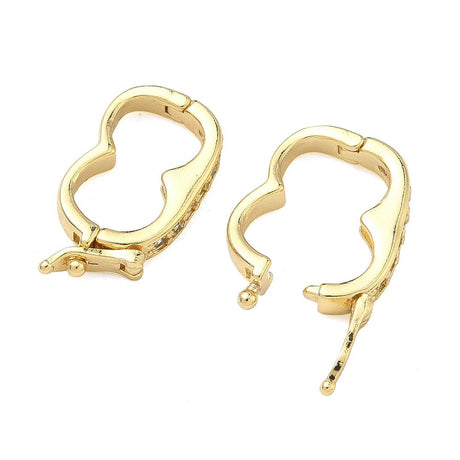 Twister Lås/Fold over Lås– Zirkonia Forgyldt (18.5mm) - Uniq Perler - 117628