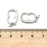 Twister Lås/Fold over Lås– Zirkonia Platinium (18.5mm) - Uniq Perler - 117626