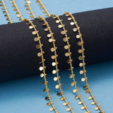 Tynd Panser Kæde Med Runde Vedhæng, 18K Langtidsholdbar Forgyldt, 3x2x1mm - Uniq Perler - 391840