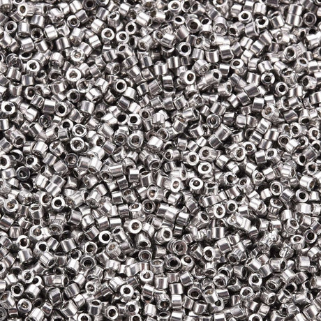 Uniq Seed Beads, Metallic Silver, 1,5x2mm, 10g - Uniq Perler - 120991