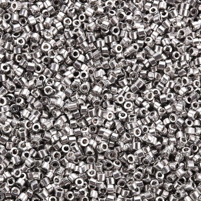 Uniq Seed Beads, Metallic Silver, 1,5x2mm, 10g - Uniq Perler - 120991