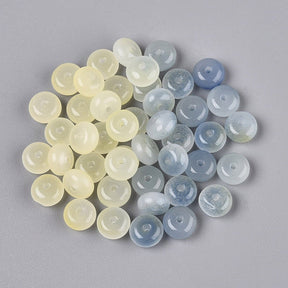 UV Farveskiftende Glasperler – Lysegul, Rondel (8x5mm) 100 stk. - Uniq Perler - 125826