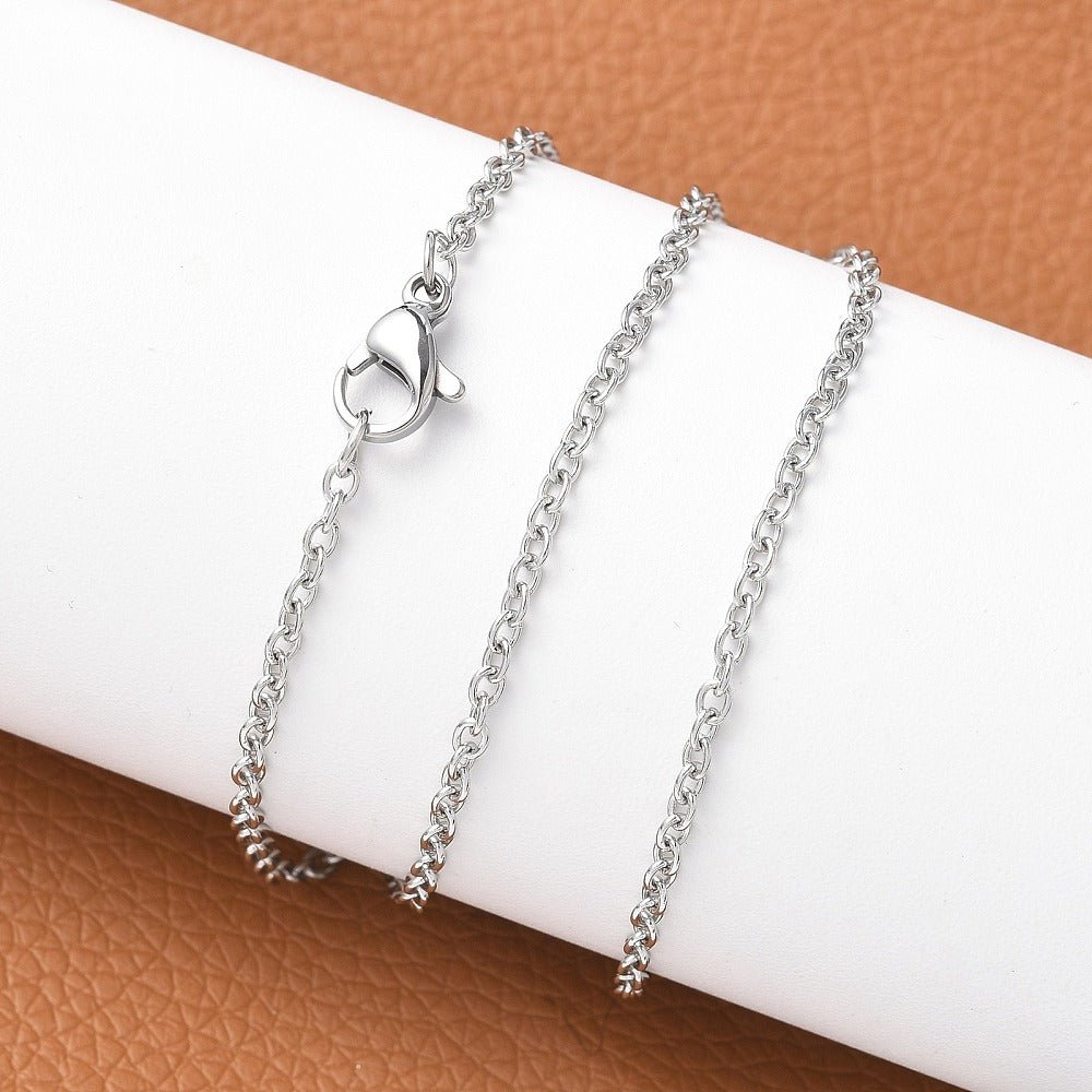 Vandfast Anker Halskæde - Stål (45cm) - Uniq Perler - 117025