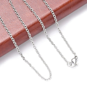 Water-resistant Anchor Necklace - Steel (45cm) - Uniq Perler - 117025