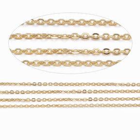 Wasserdichte Ankerkette – 18K Vergoldet Stahl (1,5x1,3x0,3mm), 10m - Uniq Perler - 162262