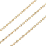 Vandfast Ankerkæde – Forgyldt Stål (2x1x0,2mm) - Uniq Perler - 113818