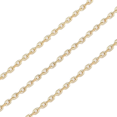 Vandfast Ankerkæde – Forgyldt Stål (2x1x0,2mm) - Uniq Perler - 113818