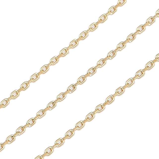 Vandfast Ankerkæde – Forgyldt Stål (2x1x0,2mm) - Uniq Perler - 113818