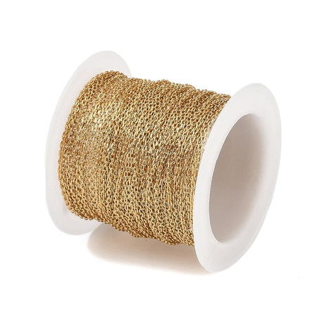 Vandfast Ankerkæde – Forgyldt Stål (2x1x0,2mm) - Uniq Perler - 113818