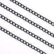 Vandfast Ankerkæde, Sort Stål, 2,5mm, (1m) - Uniq Perler - 125245