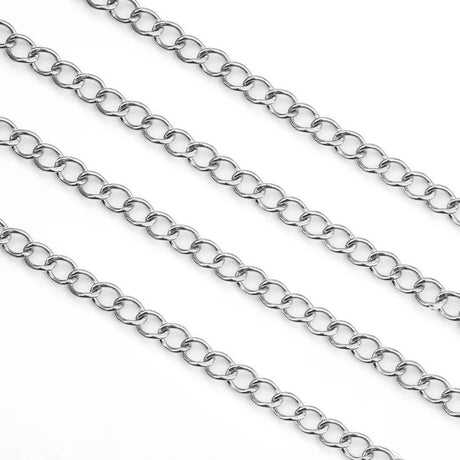 Vandfast Ankerkæde, Stål, 2,5mm, (1m) - Uniq Perler - 125243