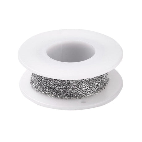 Vandfast Ankerkæde - Stål (1,5x1,3x0,3mm) - Uniq Perler - 587364